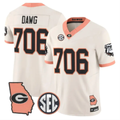 Dawg Jersey #706 Georgia Bulldogs 2026 The Big Peach Stitched by My Store NCAA Football Jerseys