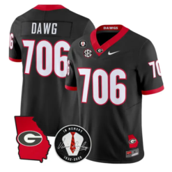 Dawg Jersey #706 Georgia Bulldogs 2026 Vince Dooley Stitched by My Store NCAA Football Jerseys