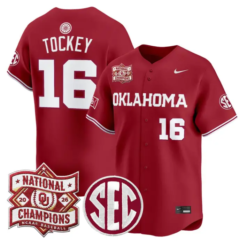 Dayton Tockey Jersey #16 Oklahoma 2026 National Champions Patch Stitched by My Store