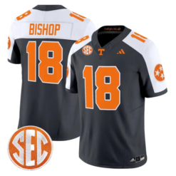 DeSean Bishop Jersey #18 Tennessee Vols 2026 Vapor Limited Stitched by My Store NCAA Football Jerseys