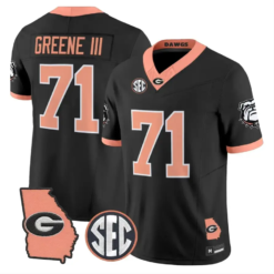 Earnest Greene III Jersey #71 Georgia Bulldogs 2026 The Big Peach Stitched by My Store NCAA Football Jerseys