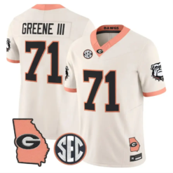 Earnest Greene III Jersey #71 Georgia Bulldogs 2026 The Big Peach Stitched by My Store NCAA Football Jerseys