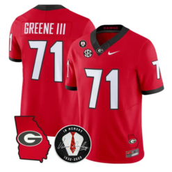 Earnest Greene III Jersey #71 Georgia Bulldogs 2026 Vince Dooley Stitched by My Store NCAA Football Jerseys