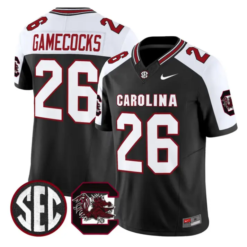 Gamecocks Jersey #26 South Carolina Gamecocks 2026 Stitched by My Store NCAA Football Jerseys
