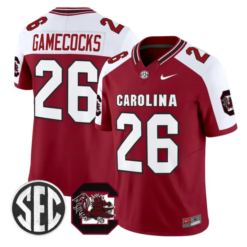 Gamecocks Jersey #26 South Carolina Gamecocks 2026 Stitched by My Store NCAA Football Jerseys