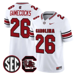 Gamecocks Jersey #26 South Carolina Gamecocks 2026 Stitched by My Store NCAA Football Jerseys