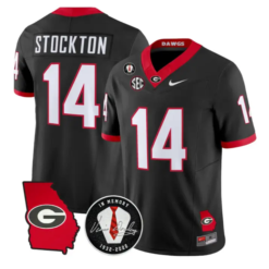 Gunner Stockton Jersey #14 Georgia Bulldogs 2026 Vince Dooley Stitched by My Store NCAA Football Jerseys