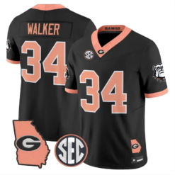 Herschel Walker Jersey #34 Georgia Bulldogs 2026 The Big Peach Stitched by My Store NCAA Football Jerseys