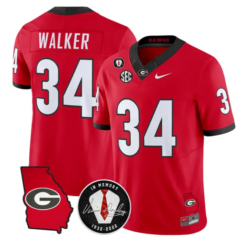 Herschel Walker Jersey #34 Georgia Bulldogs 2026 Vince Dooley Stitched by My Store NCAA Football Jerseys