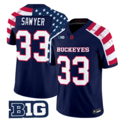 Jeremiah Smith Jersey #4 Ohio State America 250 Edition Vapor Limited Stitched by My Store NCAA Football Jerseys