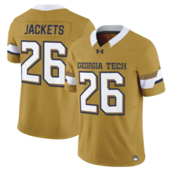 Jackets Jersey #26 Georgia Tech Yellow Jackets 2026 Vapor Limited Stitched by My Store NCAA Football Jerseys