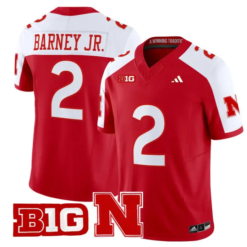 Jacory Barney Jr Jersey #2 Nebraska Cornhuskers 2026 Vapor Stitched by My Store NCAA Football Jerseys