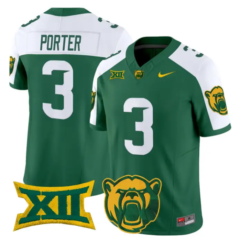 Jadon Porter Jersey #3 Baylor Bears 2026 Vapor Limited Stitched by My Store NCAA Football Jerseys