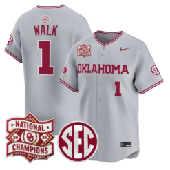 Jason Walk Jersey #1 Oklahoma 2026 National Champions Patch Stitched by My Store
