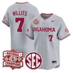 Jaxon Willits Jersey #7 Oklahoma 2026 National Champions Patch Stitched by My Store