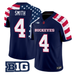 Jeremiah Smith Jersey #4 Ohio State America 250 Edition Vapor Limited Stitched by My Store NCAA Football Jerseys