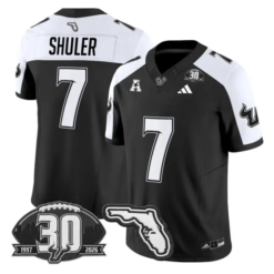 Jhalyn Shuler Jersey #7 South Florida Bulls 30th Patch Limited Stitched by My Store NCAA Football Jerseys
