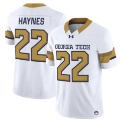 Justice Haynes Jersey #22 Georgia Tech Yellow Jackets 2026 Limited Stitched by My Store NCAA Football Jerseys