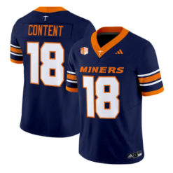 Justin Content Jersey #18 UTEP Miners 2016 Vapor Limited Stitched by My Store NCAA Football Jerseys