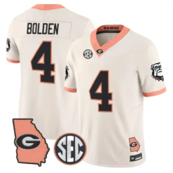 KJ Bolden Jersey #4 Georgia Bulldogs 2026 The Big Peach Stitched by My Store NCAA Football Jerseys