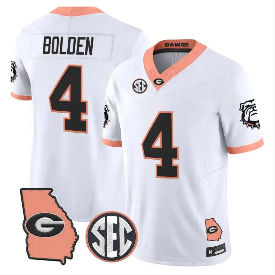 KJ Bolden Jersey #4 Georgia Bulldogs 2026 The Big Peach Stitched by My Store NCAA Football Jerseys