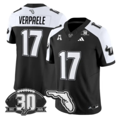 Kevin Wade Verpaele Jersey #17 South Florida Bulls 30th Patch Stitched by My Store NCAA Football Jerseys