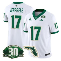 Kevin Wade Verpaele Jersey #17 South Florida Bulls 30th Patch Stitched by My Store NCAA Football Jerseys
