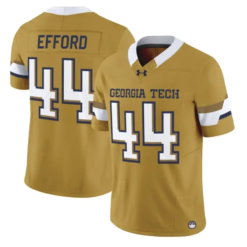 Kyle Efford Jersey #44 Georgia Tech Yellow Jackets 2026 Limited Stitched by My Store NCAA Football Jerseys