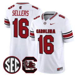 LaNorris Sellers Jersey #16 South Carolina Gamecocks 2026 Stitched by My Store NCAA Football Jerseys