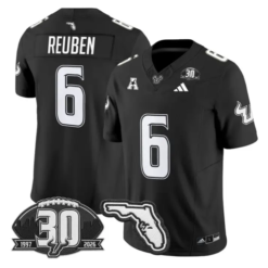Mudia Reuben Jersey #6 South Florida Bulls 30th Patch Limited Stitched by My Store NCAA Football Jerseys