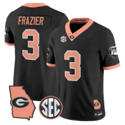 Nate Frazier Jersey #3 Georgia Bulldogs 2026 The Big Peach Stitched by My Store NCAA Football Jerseys
