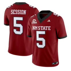 Nick Session Jersey #5 New Mexico State 2026 Vapor Limited Stitched by My Store NCAA Football Jerseys
