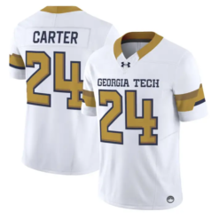 Noah Carter Jersey #24 Georgia Tech Yellow Jackets 2026 Limited Stitched by My Store NCAA Football Jerseys