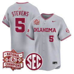 Nolan Stevens Jersey #5 Oklahoma 2026 National Champions Patch Stitched by My Store