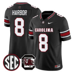 Nyck Harbor Jersey #8 South Carolina Gamecocks 2026 Limited Stitched by My Store NCAA Football Jerseys