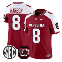 Nyck Harbor Jersey #8 South Carolina Gamecocks 2026 Limited Stitched by My Store NCAA Football Jerseys