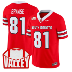 Ordell Braase Jersey #81 South Dakota 2026 Vapor Limited Stitched by My Store NCAA Football Jerseys