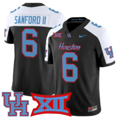 Re'Shaun Sanford II Jersey #6 Houston Cougars 2026 Limited Stitched by My Store NCAA Football Jerseys