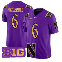 Robert Fitzgerald Jersey #6 Northwestern Wildcats 2026 Vapor Limited Stitched by My Store NCAA Football Jerseys