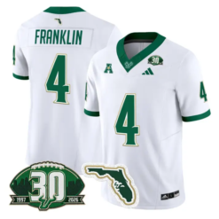 Sam Franklin Jersey #4 South Florida Bulls 30th Patch Limited Stitched by My Store NCAA Football Jerseys