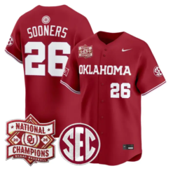 Sooners Jersey #26 Oklahoma 2026 National Champions Patch Stitched by My Store