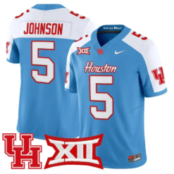 Stephon Johnson Jersey #5 Houston Cougars 2026 Vapor Limited Stitched Black Alter by My Store NCAA Football Jerseys