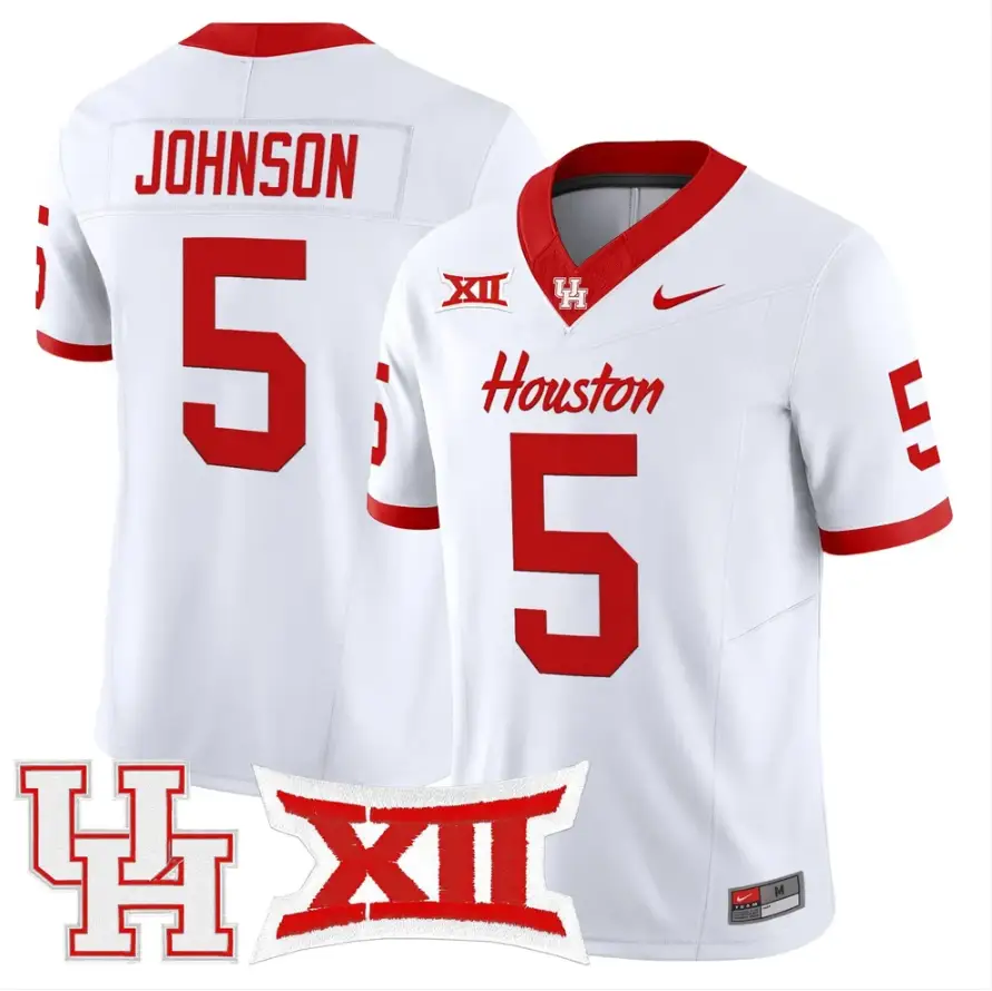 Stephon Johnson Jersey #5 Houston Cougars 2026 Vapor Limited Stitched Black Alter by My Store NCAA Football Jerseys