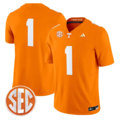 Team Jersey #1 Tennessee Vols 2026 Vapor Limited Stitched by My Store NCAA Football Jerseys