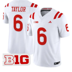 Trae Taylor Jersey #6 Nebraska Cornhuskers 2026 Vapor Limited Stitched by My Store NCAA Football Jerseys