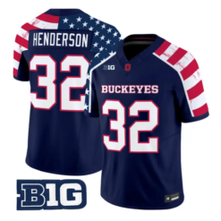 Will Howard Jersey #18 Ohio State America 250 Edition Vapor Limited Stitched by My Store NCAA Football Jerseys