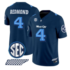 Ty Redmond Jersey #4 Tennessee Vols Music City Edition Stitched by My Store NCAA Football Jerseys