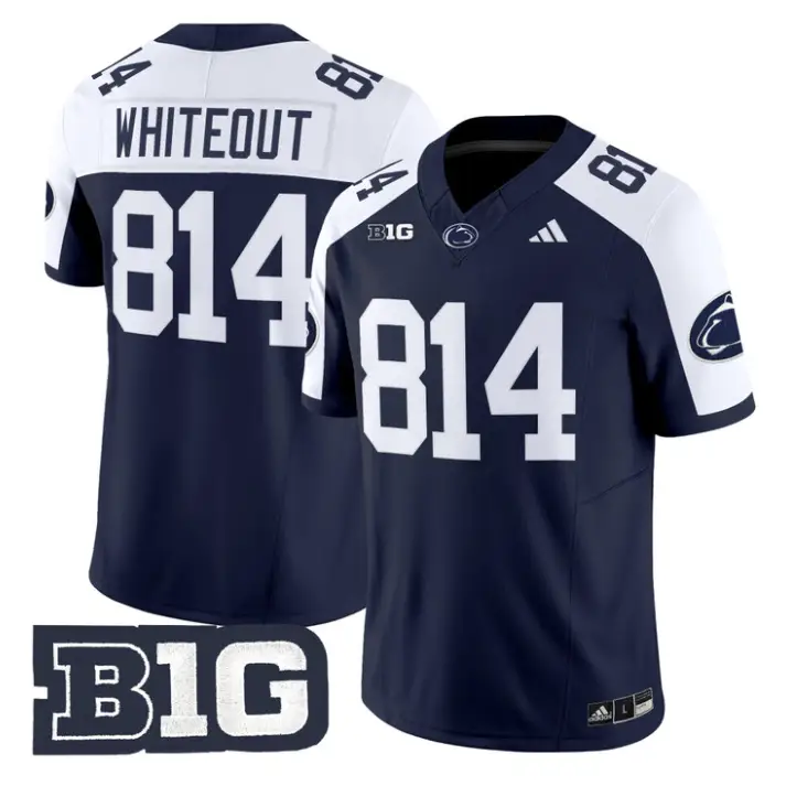 WHITEOUT Jersey #814 Penn State Nittany 2026 Limited Stitched by My Store NCAA Football Jerseys