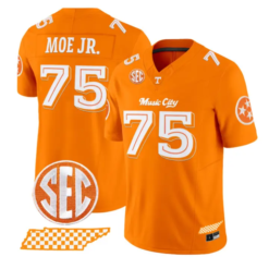 Wendell Moe Jr Jersey #75 Tennessee Vols Music City Edition Stitched by My Store NCAA Football Jerseys