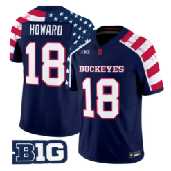 Will Howard Jersey #18 Ohio State America 250 Edition Vapor Limited Stitched by My Store NCAA Football Jerseys